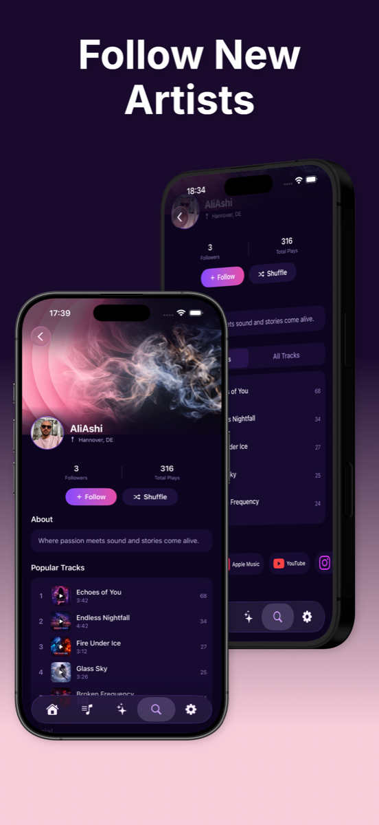 Follow New Artists
